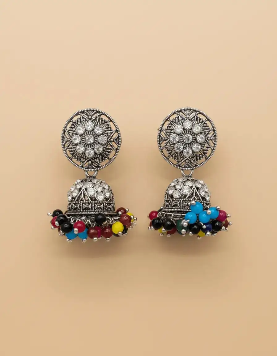 Multi-color Beads Dangler Jhumka